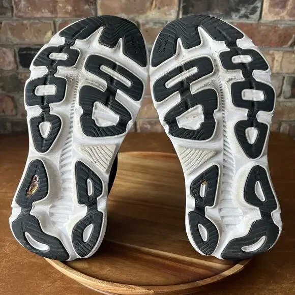 Hoka One One Gaviota 5 Men's 8 D Road Running Cushion Black White Sneaker Shoes